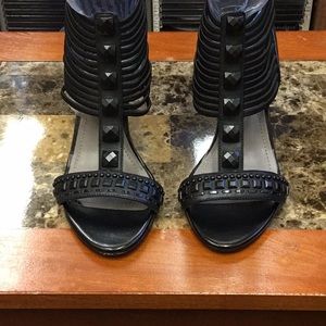 Vince Camuto Carla Black leather dress sandal